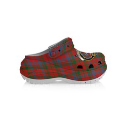 ScotsTee Shop Scottish Lumsden of Kintore Ancient Crest Women's Tartan Height Increasing Clogs