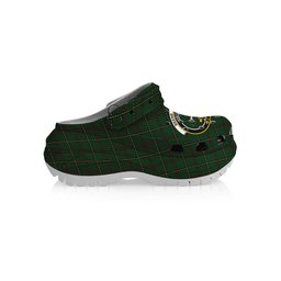 ScotsTee Shop Scottish Skene or Tribe of Mar Crest Women's Tartan Height Increasing Clogs