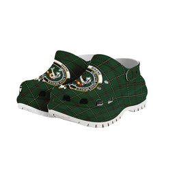 ScotsTee Shop Scottish Skene or Tribe of Mar Crest Women's Tartan Height Increasing Clogs