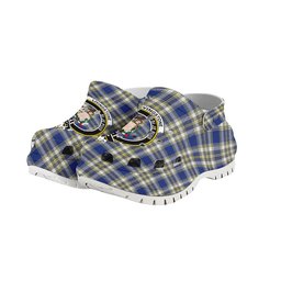 ScotsTee Shop Scottish Livingstone Dress Modern Crest Women's Tartan Height Increasing Clogs