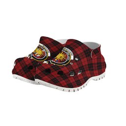 ScotsTee Shop Scottish MacLeod of Raasay Highland Crest Women's Tartan Height Increasing Clogs