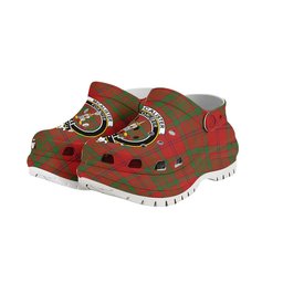 ScotsTee Shop Scottish McAlister of Glenbarr Ancient Crest Women's Tartan Height Increasing Clogs