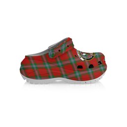 ScotsTee Shop Scottish McLaine of Loch Buie Ancient Crest Women's Tartan Height Increasing Clogs