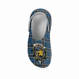 ScotsTee Shop Scottish Thompson Society Dress Blue Crest Women's Tartan Height Increasing Clogs