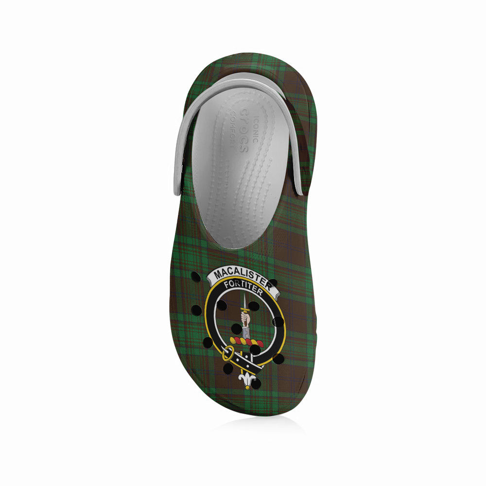 ScotsTee Shop Scottish MacAlister of Glenbarr Hunting Crest Women's Tartan Height Increasing Clogs