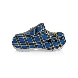 ScotsTee Shop Scottish Thompson Society Dress Blue Modern Crest Women's Tartan Height Increasing Clogs