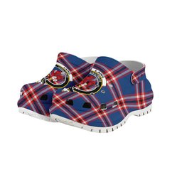 ScotsTee Shop Scottish Laing of Archiestown Modern Crest Women's Tartan Height Increasing Clogs