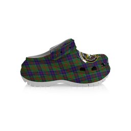 ScotsTee Shop Scottish Stewart of Appin Hunting Modern Crest Women's Tartan Height Increasing Clogs