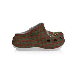 ScotsTee Shop Scottish MacDonald of Kingsburgh Crest Women's Tartan Height Increasing Clogs