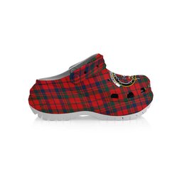 ScotsTee Shop Scottish Lumsden of Kintore Modern Crest Women's Tartan Height Increasing Clogs