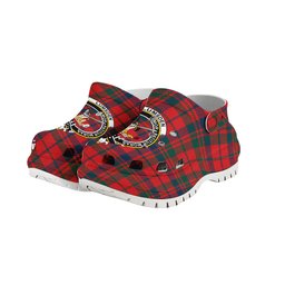 ScotsTee Shop Scottish Lumsden of Kintore Modern Crest Women's Tartan Height Increasing Clogs