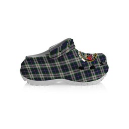 ScotsTee Shop Scottish McLeod Of Californian Crest Women's Tartan Height Increasing Clogs