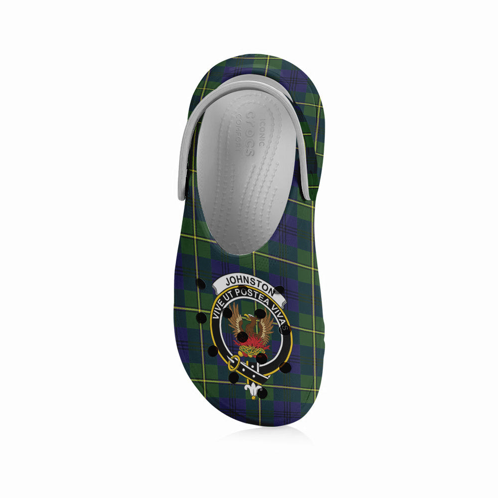 ScotsTee Shop Scottish Johnston of Caskieben Modern Crest Women's Tartan Height Increasing Clogs