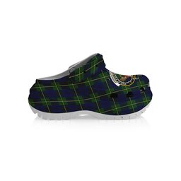 ScotsTee Shop Scottish Johnston of Caskieben Modern Crest Women's Tartan Height Increasing Clogs