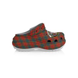 ScotsTee Shop Scottish MacLean of Duart Ancient Crest Women's Tartan Height Increasing Clogs