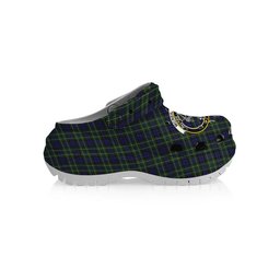 ScotsTee Shop Scottish McNeil of Colonsay Crest Women's Tartan Height Increasing Clogs