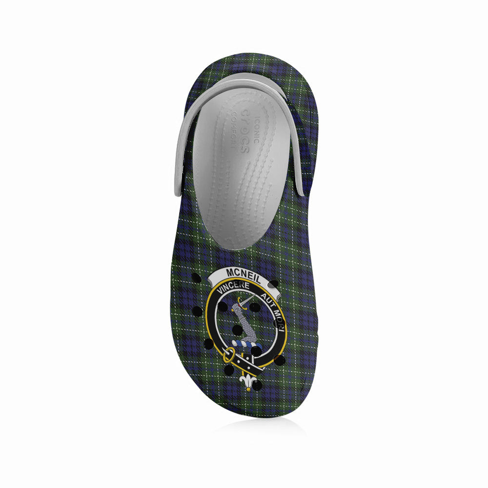 ScotsTee Shop Scottish McNeil of Colonsay Crest Women's Tartan Height Increasing Clogs