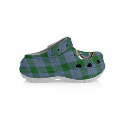 ScotsTee Shop Scottish Irvine of Bonshaw Ancient Crest Women's Tartan Height Increasing Clogs