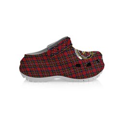 ScotsTee Shop Scottish Stewart Royal 1988 M&S Crest Women's Tartan Height Increasing Clogs