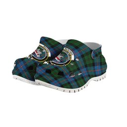 ScotsTee Shop Scottish MacNeil of Barra Chief Crest Women's Tartan Height Increasing Clogs