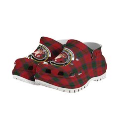 ScotsTee Shop Scottish Robertson Vestiarium Scoticum Crest Women's Tartan Height Increasing Clogs