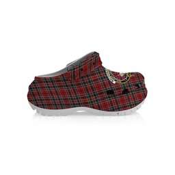 ScotsTee Shop Scottish MacDonald of Lochmaddy Crest Women's Tartan Height Increasing Clogs