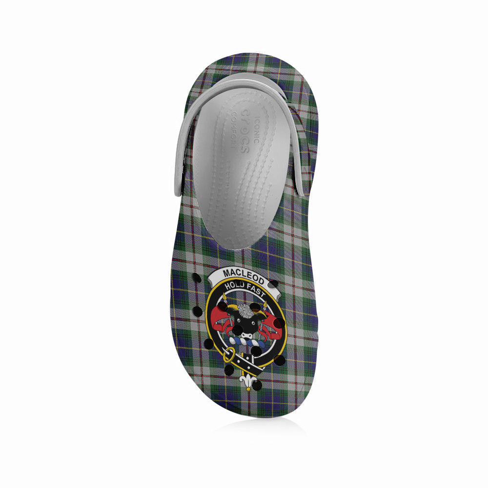 ScotsTee Shop Scottish MacLeod of California Crest Women's Tartan Height Increasing Clogs