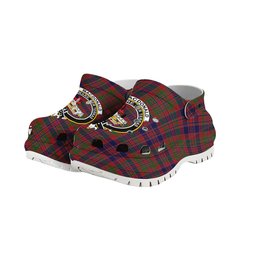 ScotsTee Shop Scottish MacDonald of Boisdale Crest Women's Tartan Height Increasing Clogs