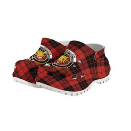ScotsTee Shop Scottish MacLeod of Raasay Ancient Crest Women's Tartan Height Increasing Clogs