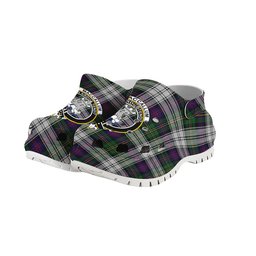 ScotsTee Shop Scottish MacCallum Dress - TD Crest Women's Tartan Height Increasing Clogs