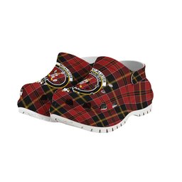 ScotsTee Shop Scottish McAlister of Skye Crest Women's Tartan Height Increasing Clogs