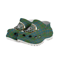 ScotsTee Shop Scottish Strang of Balkaskie Ancient Crest Women's Tartan Height Increasing Clogs