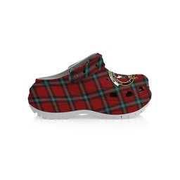 ScotsTee Shop Scottish McLaine of Loch Buie Crest Women's Tartan Height Increasing Clogs