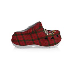 ScotsTee Shop Scottish McDonell of Keppoch Modern Crest Women's Tartan Height Increasing Clogs