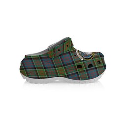 ScotsTee Shop Scottish MacDonald of Clan Ranald Ancient Crest Women's Tartan Height Increasing Clogs