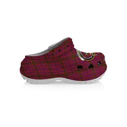 ScotsTee Shop Scottish Lumsden of Clova Crest Women's Tartan Height Increasing Clogs