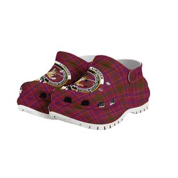 ScotsTee Shop Scottish Lumsden of Clova Crest Women's Tartan Height Increasing Clogs