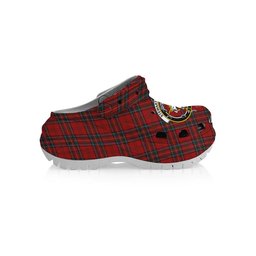 ScotsTee Shop Scottish Stewart of Appin VS Crest Women's Tartan Height Increasing Clogs