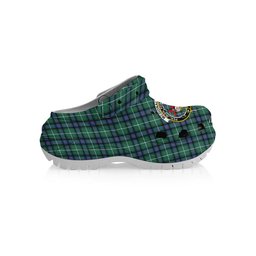 ScotsTee Shop Scottish McDonald of the Isles Hunting Ancient Crest Women's Tartan Height Increasing Clogs