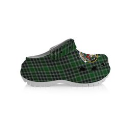 ScotsTee Shop Scottish MacDonald Lord of the Isles Hunting Crest Women's Tartan Height Increasing Clogs