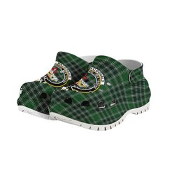 ScotsTee Shop Scottish MacDonald Lord of the Isles Hunting Crest Women's Tartan Height Increasing Clogs