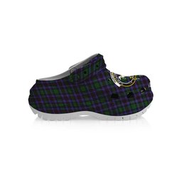 ScotsTee Shop Scottish Hunter of Peebleshire Crest Women's Tartan Height Increasing Clogs