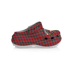 ScotsTee Shop Scottish McDonald of Lochmaddy Modern Crest Women's Tartan Height Increasing Clogs