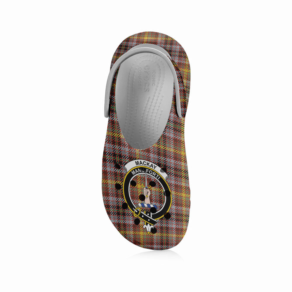 ScotsTee Shop Scottish MacKay of Strathnaver Ancient Crest Women's Tartan Height Increasing Clogs