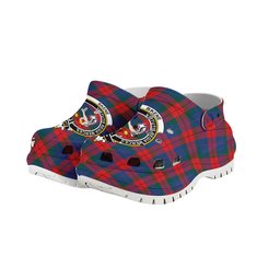 ScotsTee Shop Scottish Skene of Cromar Modern Crest Women's Tartan Height Increasing Clogs