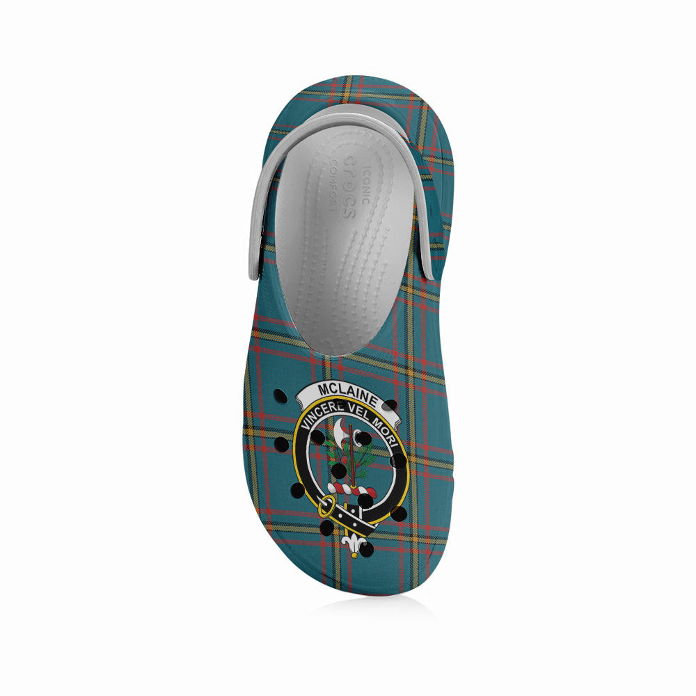 ScotsTee Shop Scottish McLaine of Lochbuie Hunting Ancient Crest Women's Tartan Height Increasing Clogs