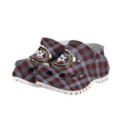 ScotsTee Shop Scottish Jardine of Castlemilk Modern Crest Women's Tartan Height Increasing Clogs