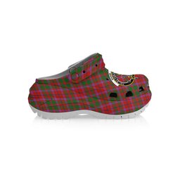 ScotsTee Shop Scottish Shaw of Tordarroch Ancient Crest Women's Tartan Height Increasing Clogs
