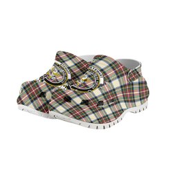ScotsTee Shop Scottish Stewart Dress Ancient SC Crest Women's Tartan Height Increasing Clogs