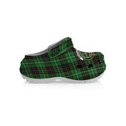 ScotsTee Shop Scottish McAuley of Lewis Ancient Crest Women's Tartan Height Increasing Clogs